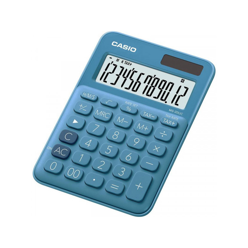 Калькулятор настольный CASIO MS-20UC-BU 12 разрядов, цвет синий