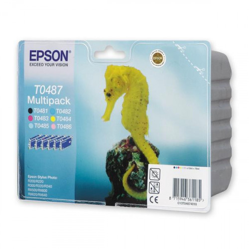 Набор картриджей Epson T0487 EPT04874010 6 цветов оригинальные