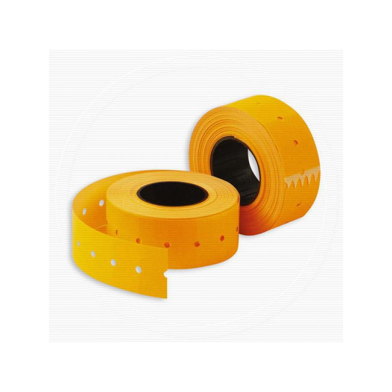 Этикет-лента 21,5х12 мм оранжевая прямоугольная 1000 штук/рулон 10 рулонов/упаковка