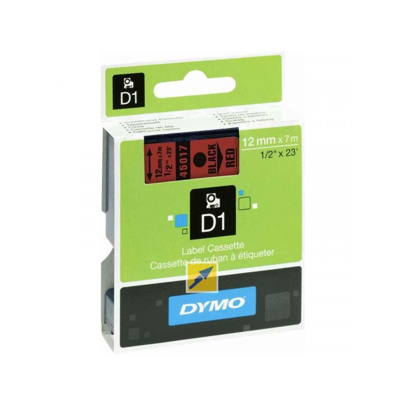 Картридж к принтеру DYMO LM150 и LP350 12 мм х 7 м черный/красный пластик
