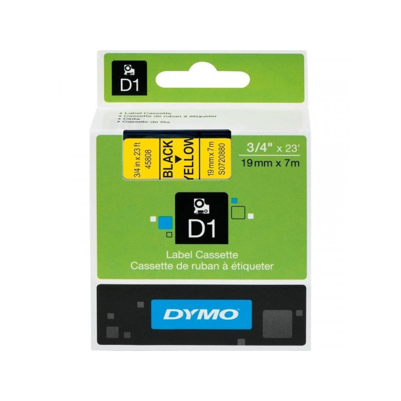 Картридж к принтеру DYMO LP350 19 мм х 7 м черный/желтый пластик