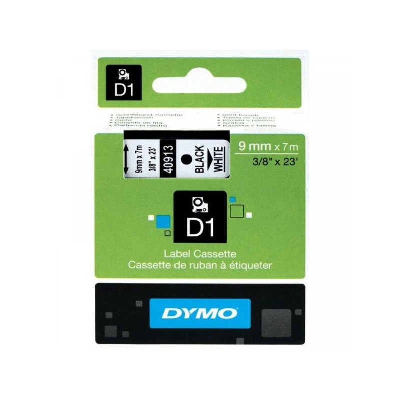 Картридж для DYMO LM150 LP350 9 мм х 7 м черый/белый пластик