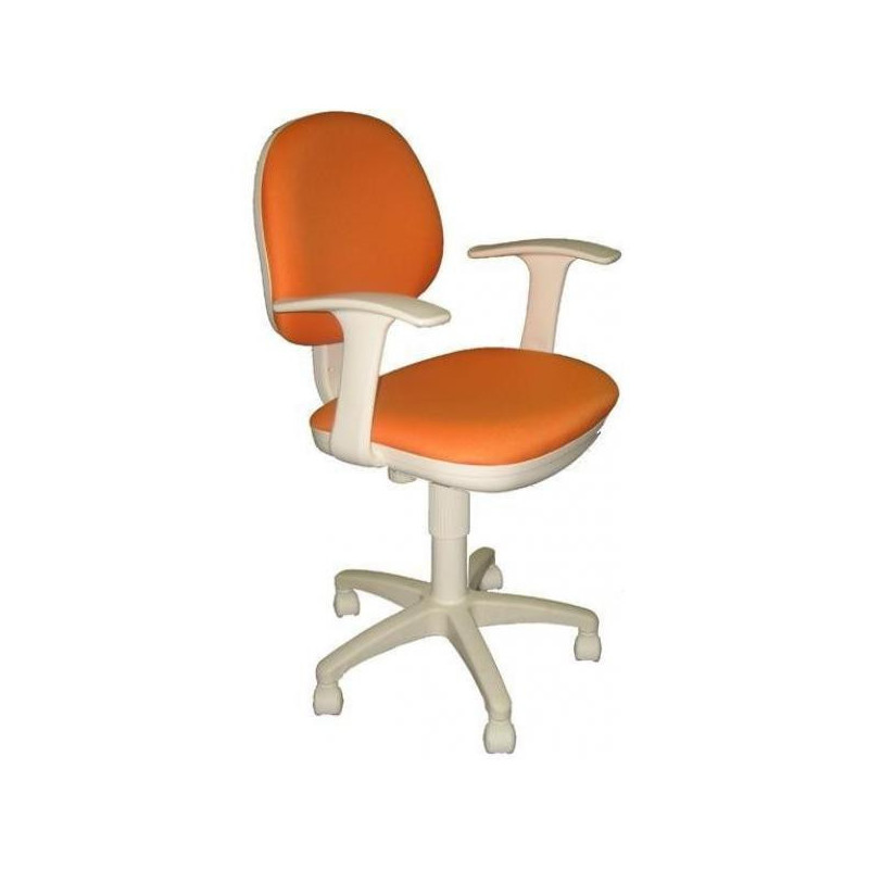 Кресло CH-W356AXSN/15-75 (белый пластик, ткань оранжевая 15-75)