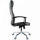 Кресло руководителя Helmi HL-E93 "Fitness", экокожа черная/ткань S серая, хром, мех. качания "Люкс"