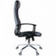 Кресло руководителя Helmi HL-E93 "Fitness", экокожа черная/ткань S синяя, хром, мех. качания "Люкс"