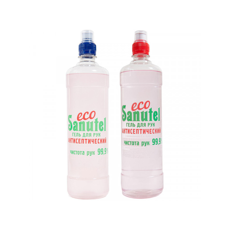 Гель для рук антисептический EcoSanutel, с витамином Е и Алоэ Вера , 1 литр