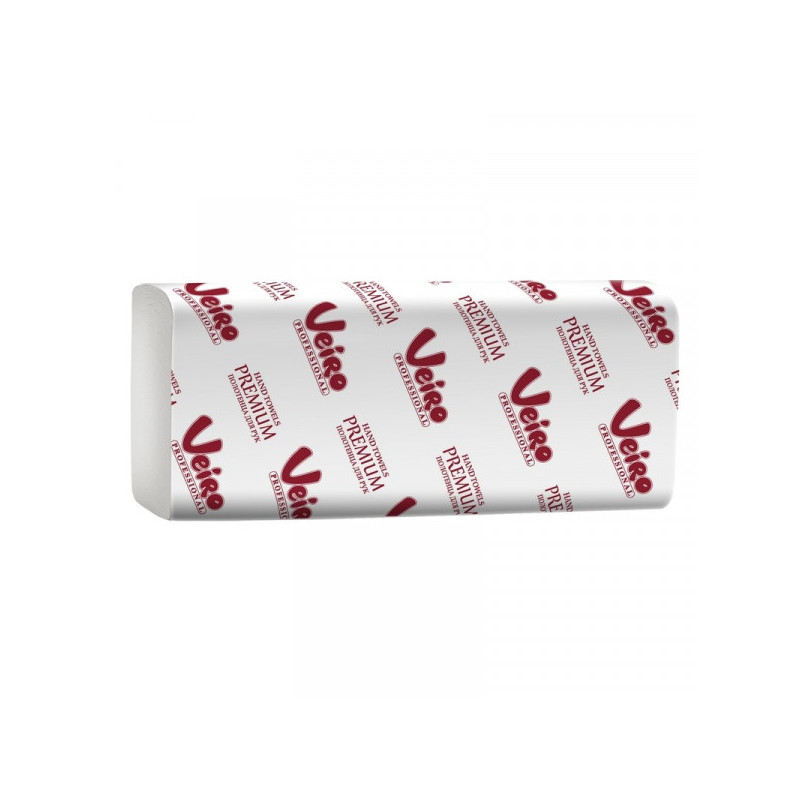 Полотенца бумажные 2-слойные в пачках Veiro Prof F1 Premium KV306 V-сложения 20 пачек по 200 листов