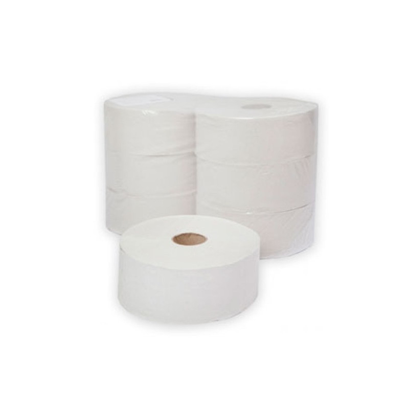 Туалетная бумага 1-слойная, 9см, 450м/рул, белая, d втулки 60 мм, макулатура, Терес Эконом maxi, 6 рул/упак, большие рулоны