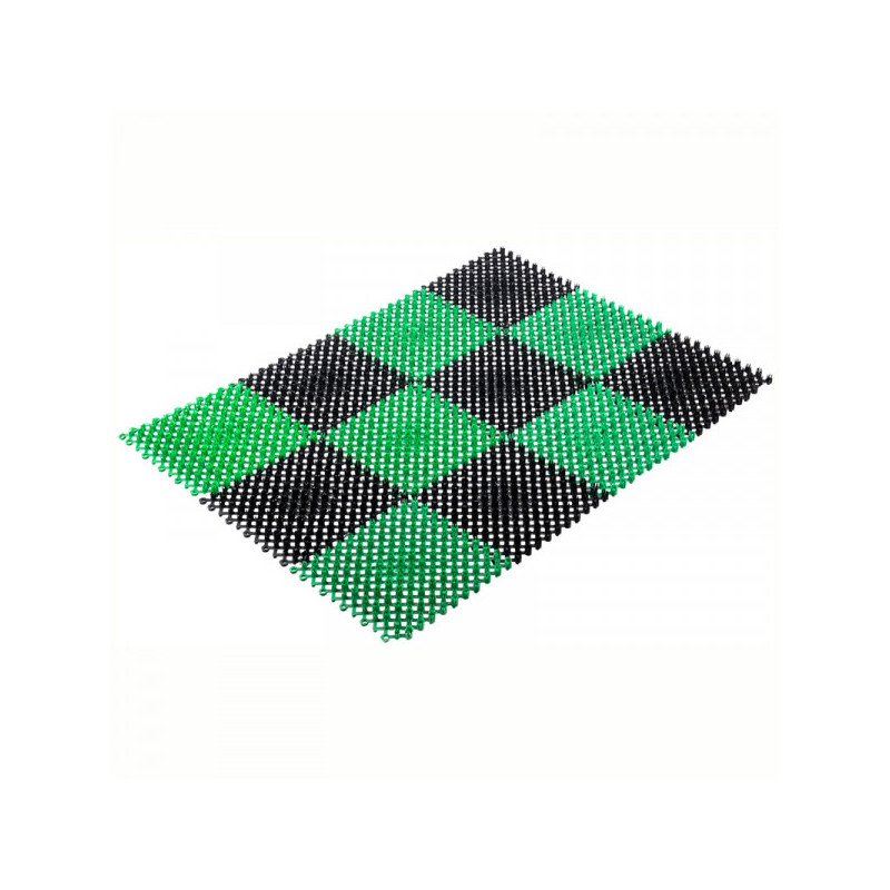 Коврик входной грязезащитный щетинистый Vortex Травка (42х56см, черно-зеленый)