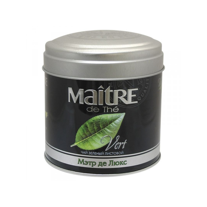Чай Maitre Vert Де Люкс зеленый листовой 65 грамм