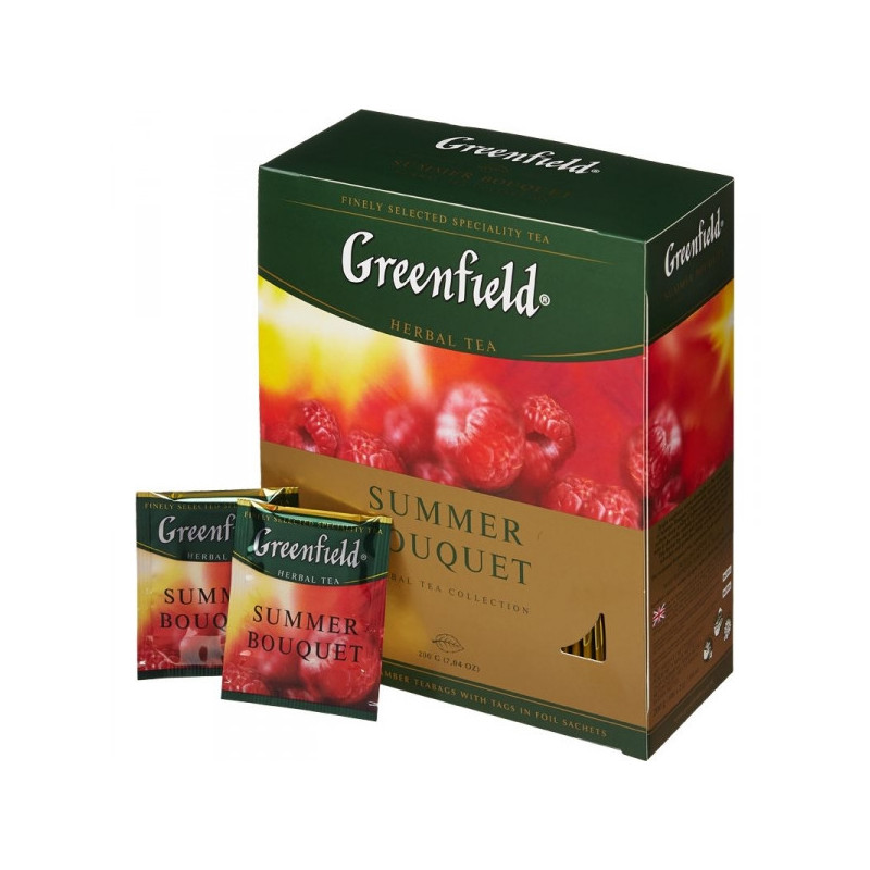 Чай Greenfield Summer Bouquet фруктово-ягодный 100 пакетиков