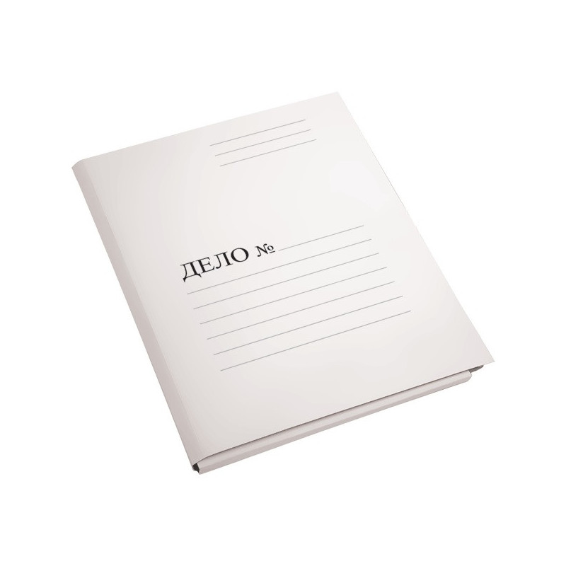 Папка-скоросшиватель Дело, А4, 450г/м2, картон мелованный, белая