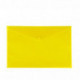 Папка-конверт на кнопке, А4, 180мкм, пластик, желтая, Lamark