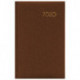 Ежедневник датированный 2020 А5, BRAUBERG "Select", кожа классик, коричневый, 138х213 мм, 129715
