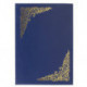 Папка адресная бумвинил синий, "Виньетка", формат А4, STAFF, 129582