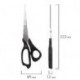 Ножницы 210мм STAFF с пластиковыми ручками чёрные