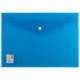 Папка-конверт с кнопкой (однотонный) толщина 0,18, А4 синяя BRAUBERG