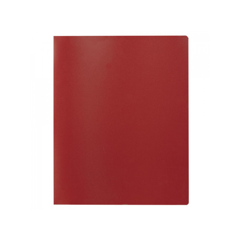 Папка на 2 кольцах STAFF, 21 мм, красная, до 120 листов, 0,5 мм, 225718