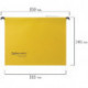 Папка подвесная BRAUBERG А4 до 80 листов желтая картонная (10 штук в упаковке)