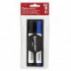 Набор маркеров для досок BRAUBERG (магнитный стиратель, 2 маркера 5 мм: черный, синий), 236853