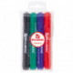 Набор маркеров перманентных BRAUBERG "Classic", набор 4 шт., (черный, синий, красный, зеленый), 150299