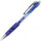 Ручка гелевая автоматическая с грипом BRAUBERG Officer, корпус тонированный синий, узел 0,5 мм, линия 0,35 мм, синяя, GPR103