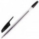 Ручка шариковая черная, 0,35 мм, 0,7 мм, корпус прозрачный, BRAUBERG X-333