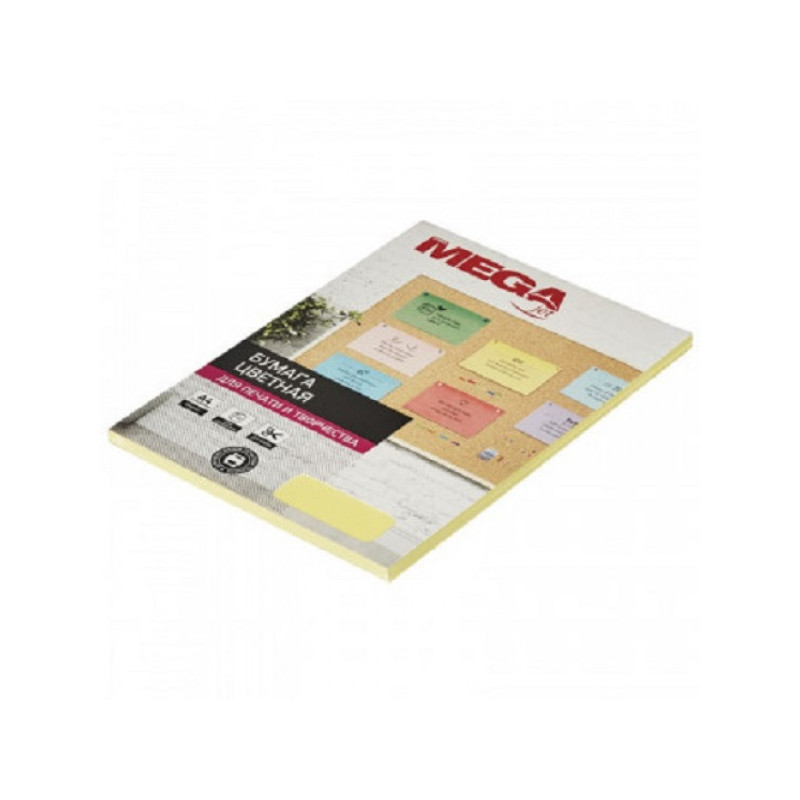Бумага цветная Promega jet (желтая пастель) 80гр, А4, 50 листов