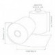 Чековая лента из термобумаги 80 мм (диаметр 52-54 мм, намотка 43 м, втулка 12 мм, 12 штук в упаковке)