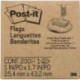 Закладки клейкие Post-it пластиковые красные 200 листов ширина 25.4х43.2 мм в диспенсере