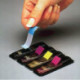 Закладки клейкие Post-it пластиковые 4 цвета по 35 листов 11.9х43.1 мм в диспенсерах