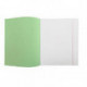 Тетрадь А5 12 листов клетка на скобе обложка из офсетной бумаги зеленая 10 штук в упаковке
