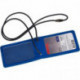 Бейджик вертикальный ProMega Office с держателем мягкий синий для карточек 54x90 мм