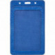 Бейджик вертикальный ProMega Office мягкий синий для карточек 74x105 мм