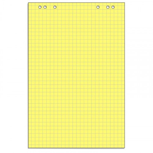 Бумага для флипчартов желтая пастель клетка 68.0х98.0 20 листов 80г\м2
