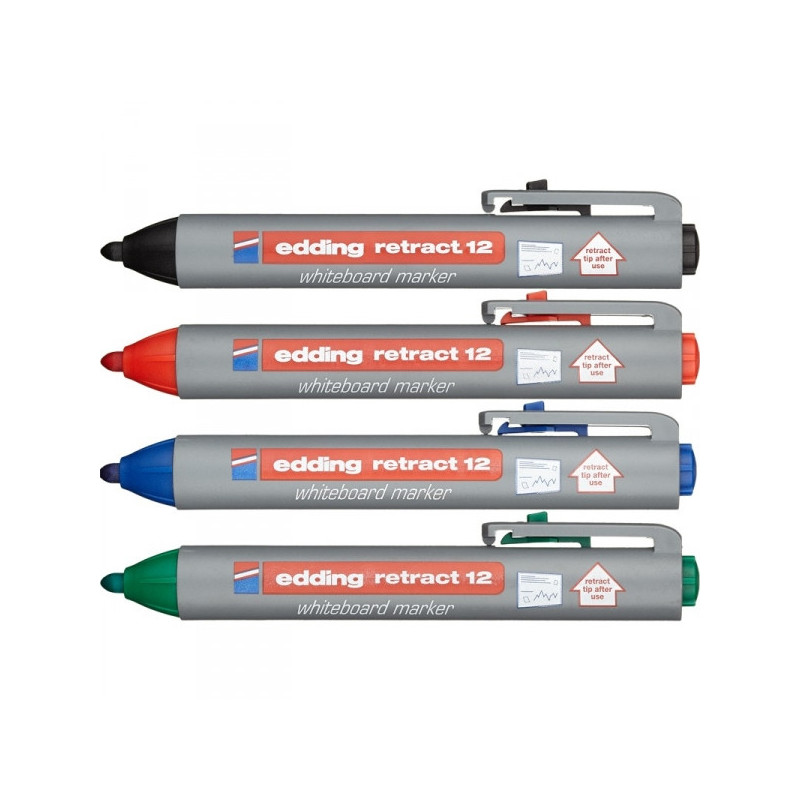 Набор маркеров для досок Edding retract 12 1,5-3 мм 4 штуки