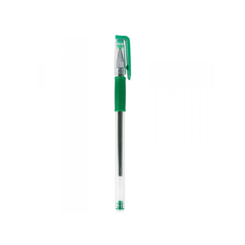 Ручка гелевая Attache Town зеленая с резиновой манжеткой толщина линии 0,5 мм