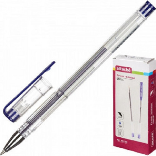 Ручка гелевая Attache синий стерж., 0,5мм, без манж.