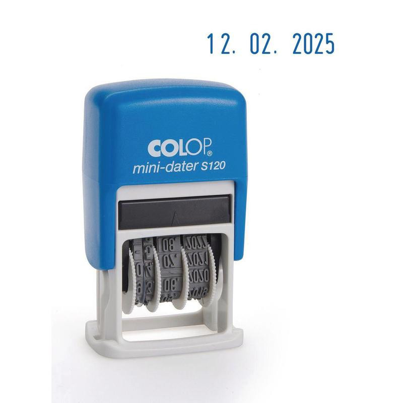 Датер автоматический Colop S120 Bank шрифт 3,8 мм месяц цифрами мини пластиковый