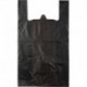 Пакет-майка усиленый ПНД черный 40+18*70 см 30 мкм 50 штук в упаковке