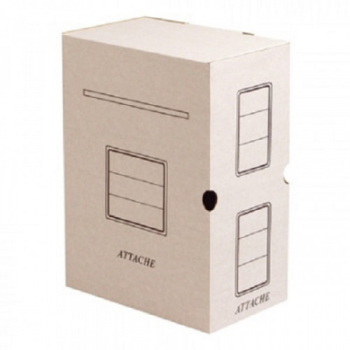 Короб архивный Attache гофрокартон белый 256x150x320 мм (5 штук в упаковке)