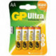 Батарейки GP Ultra пальчиковые AA LR6 по 4 штуки в упаковке