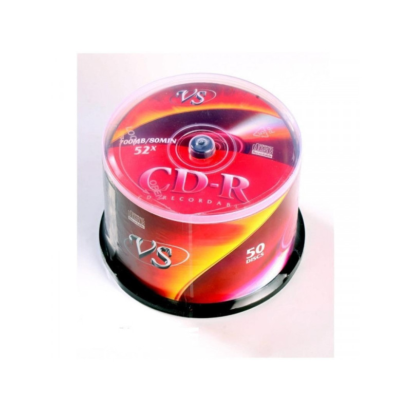Носители информации CD-R VS 700MB 52x Cake 50 штук