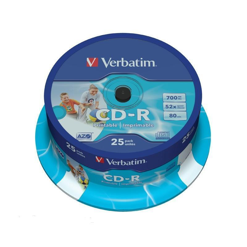 Носители информации Verbatim CD-R 700Mb 52x Cake 25 штук