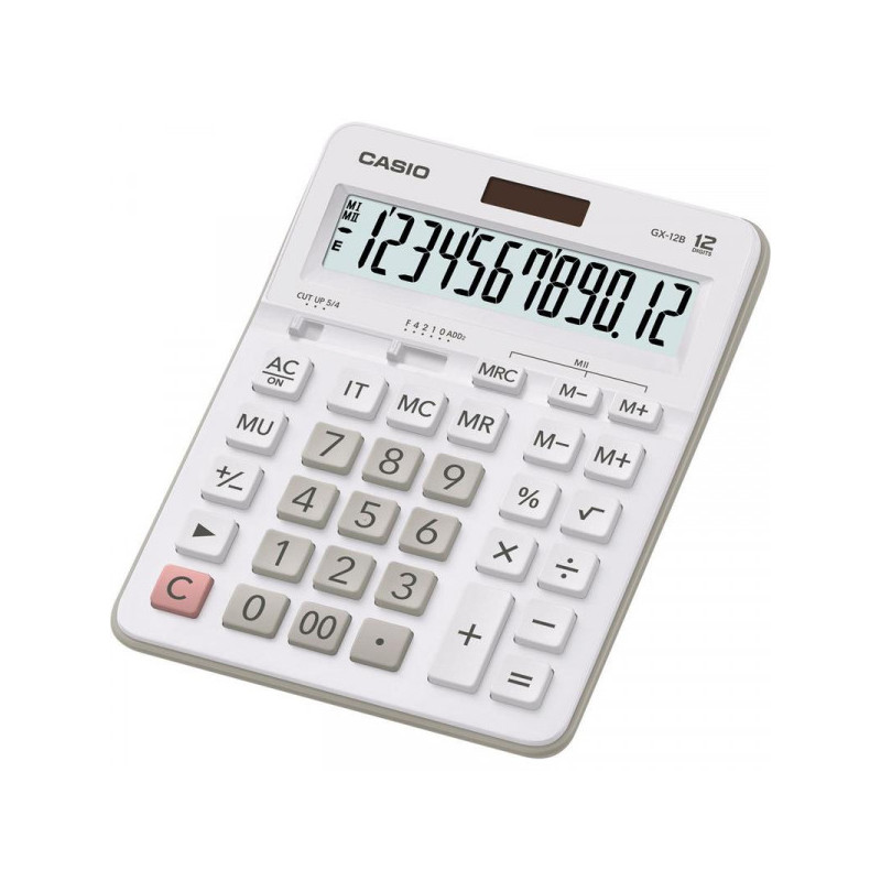 Калькулятор настольный Casio GX-12B-WE  12 разрядов, цвет белый