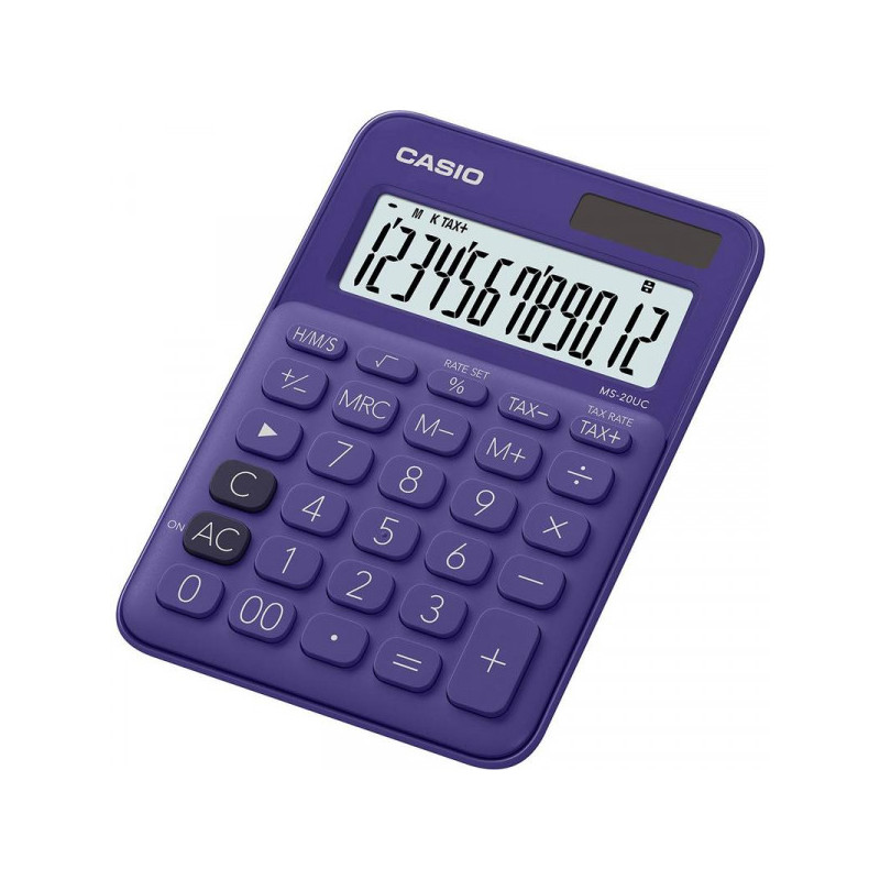 Калькулятор настольный CASIO MS-20UC-PL 12 разрядов, цвет фиолетовый