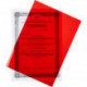 Обложки для переплета пластиковые прозрачные красные 100 штук/упаковка А4 180 мкм