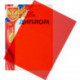 Обложки для переплета пластиковые красные прозрачные А4 200 мкм 100 штук в упаковке