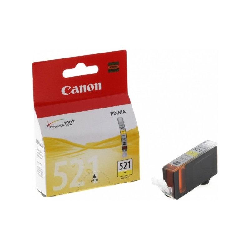 Картридж струйный Canon CLI-521Y 2936B004 желтый оригинальный