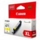 Картридж струйный Canon CLI-471 Y 0403C001 желтый оригинальный